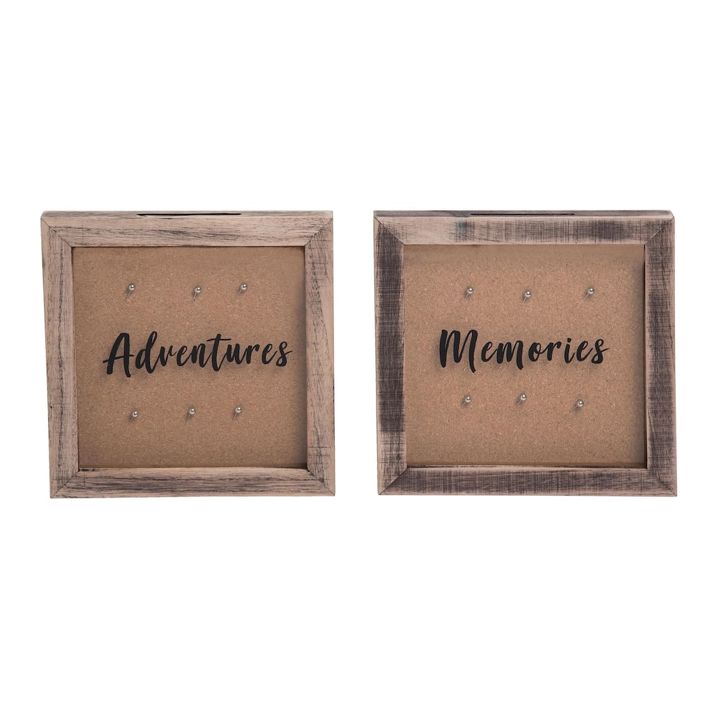 Transpac Memories Shadow Box Frame Set of 2 Spring Home Decorations