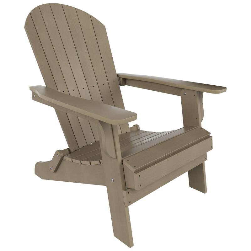 Vineyard HIPS Outdoor Folding Eco-Friendly All Weather Seashell Adirondack Chair (Set of 4)