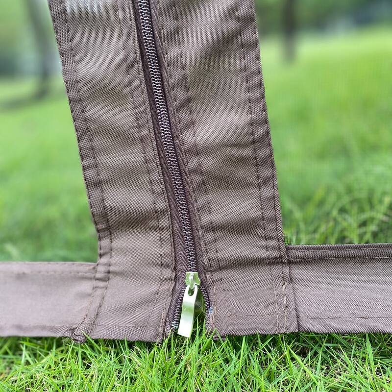 13x10 Outdoor Gazebo Canopy Tent With Ventilated Double Roof And Mosquito net for Lawn(Detachable Mesh Screen On All Sides)