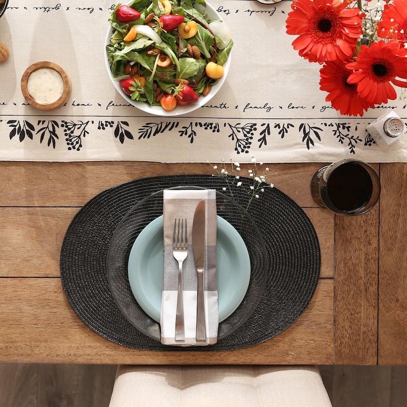 Oval Pp Woven Placemat (Set of 6) - Oval, 12x18"