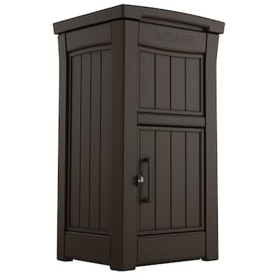 Keter Delivery Box for Porch with Lockable Secure Storage Compartment to Packages and Deliveries Safe, Brown