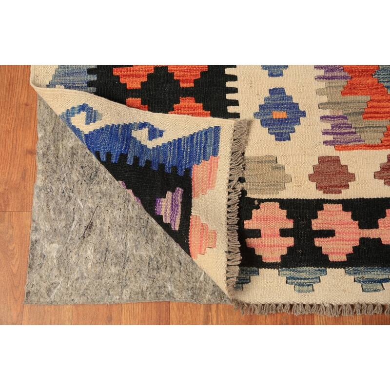 Southwestern Kilim Oriental Large Rug Hand-Woven Wool Carpet - 10'5"x 15'9"