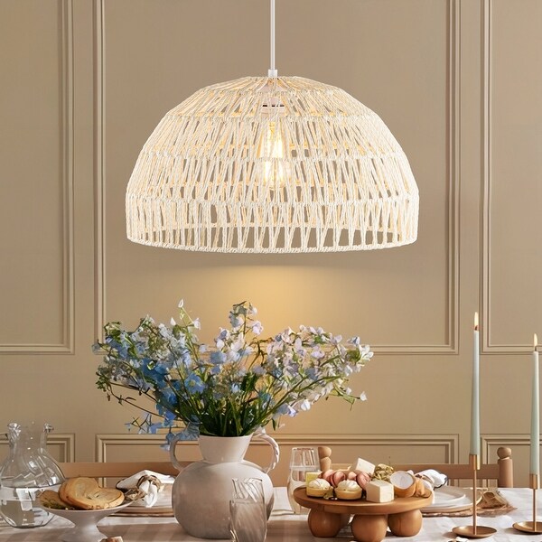 Woven dome pendant light outlet