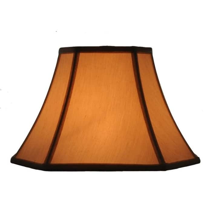 Silk Square Cut Lampshade, 6" Top, 12" Bottom, 8" Height