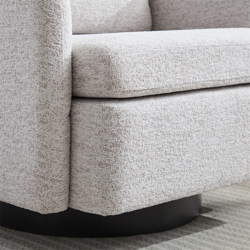 31.5"W Swivel Accent Chair and Comfy Round Accent Single Sofa Chair