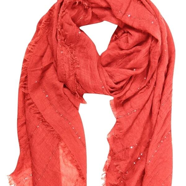 Shop Women S Sparkle Sequin Bohemian Sheer Woven Knit Fringe Scarf One Size Overstock 31171770