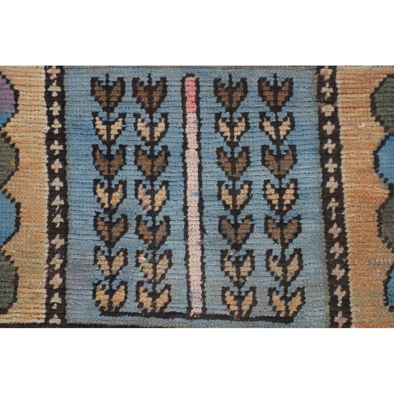 Garden Design Bakhtiari Persian Vintage Rug Handmade Wool Carpet - 6'4"x 9'5"