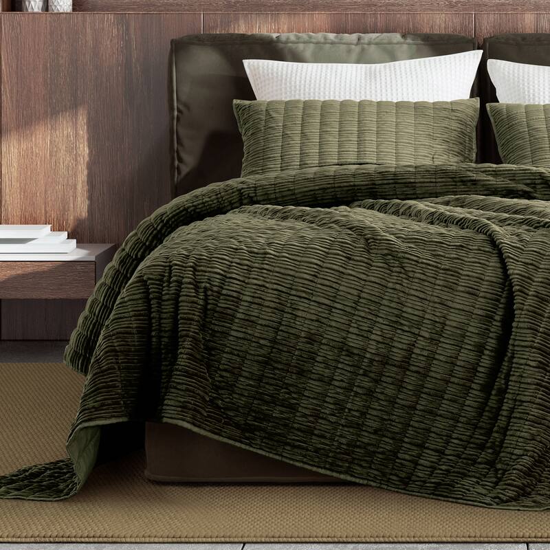 Wonderful Velvet 3 Piece Quilt Set