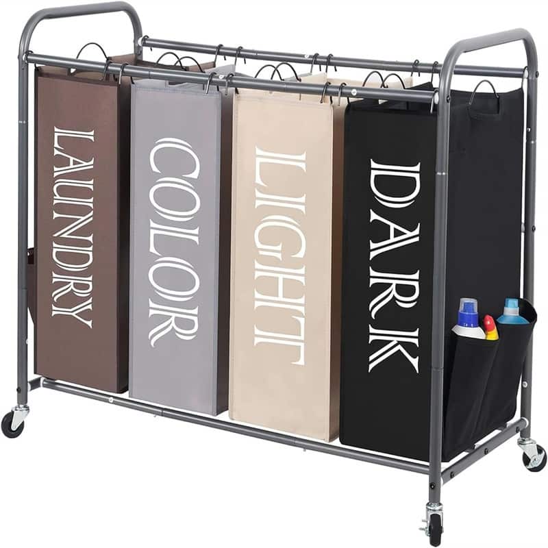 Laundry Sorter 4 Section - Multicolored - 6"L x 4"W x 31.49"H