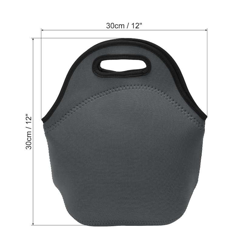 Insulated Lunch Bags, 12"x6"x12" Thermal Lunch Portable Containers Bag - Grey