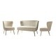 preview thumbnail 76 of 117, Delicia 3 Piece Living Room Set with Golden Legs by HULALA HOME