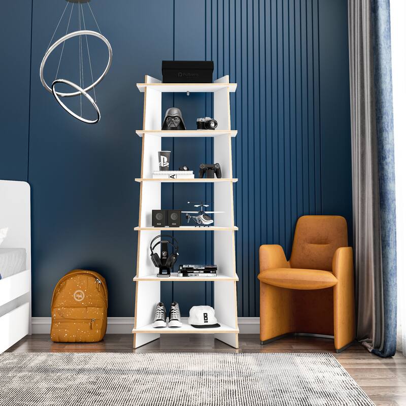 EcoFriendly Jade 6 Shelf Open Bookcase