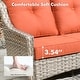 preview thumbnail 36 of 55, OVIOS 5-Piece Outdoor Wicker Swivel Chair Set With Solar-Powered Table