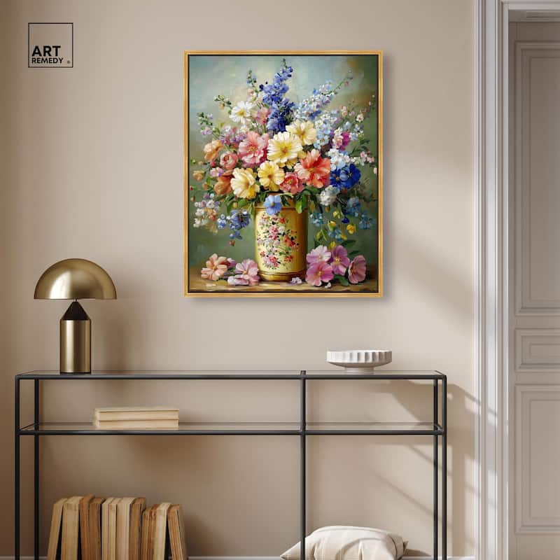 Chromatic Corolla Canvas by Art Remedy