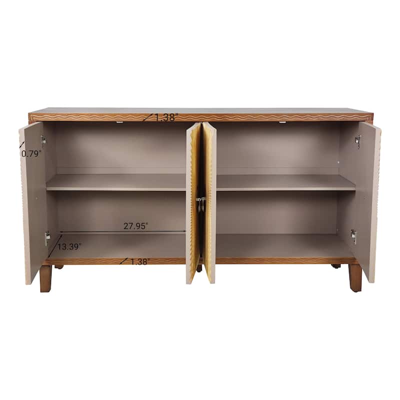 Large Buffet Storage Cabinet with Adjustable Shelves