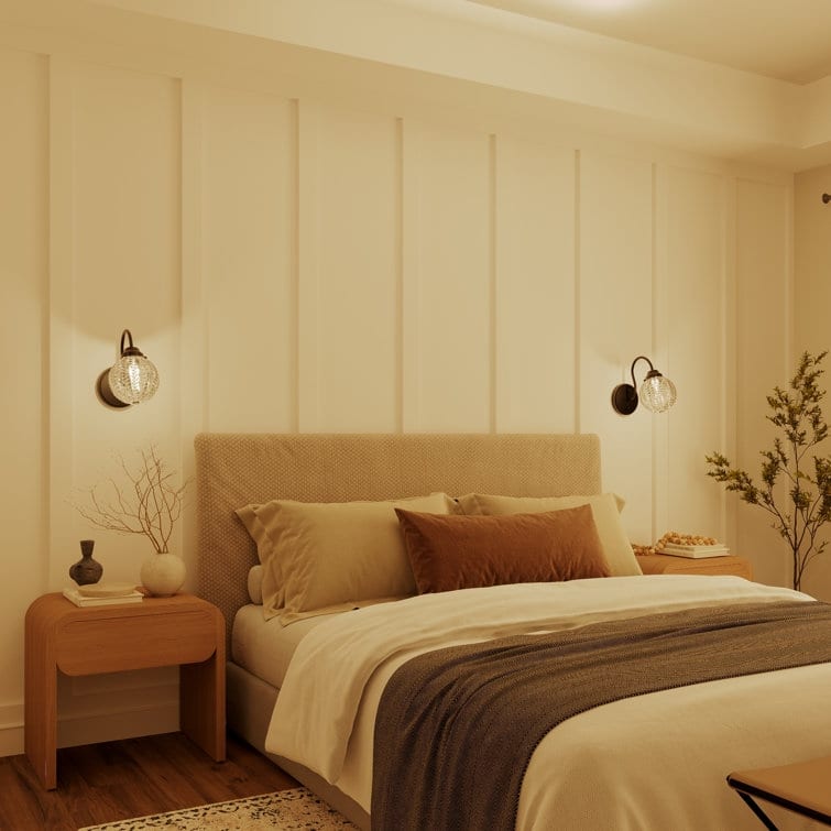 Acroma Clear and Glass Shade Modern Armed Sconce Wall Sconces