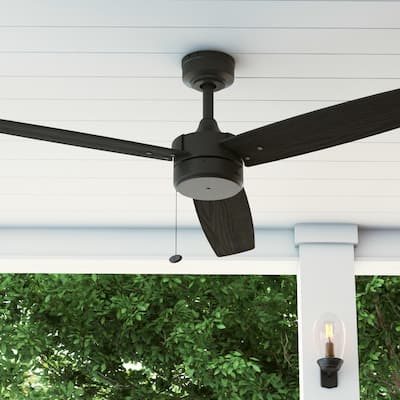 52" Prominence Home Journal Indoor/Outdoor Ceiling Fan, Matte Black