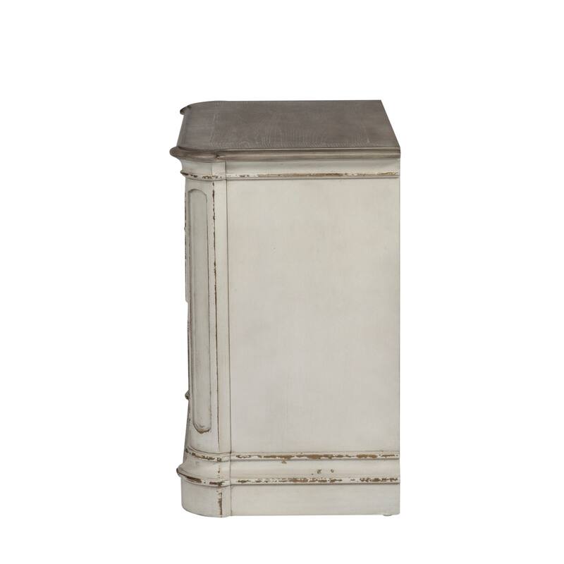 Liberty Furniture Magnolia Manor Panel Bed, Dresser, Mirror, Chest, and Nigh Stand - California King, King or Queen
