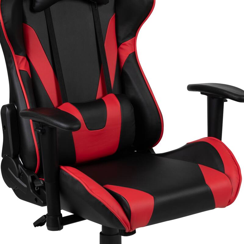 Desk Bundle - Gaming Desk, Cup Holder, Headphone Hook and Reclining Chair