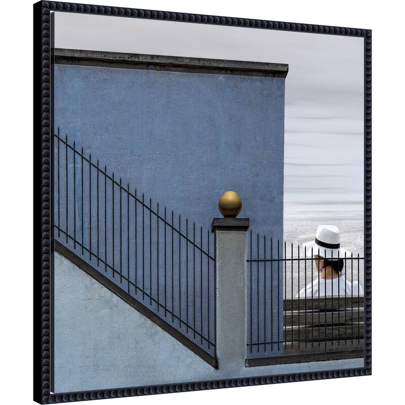 Lady with a white hat by Gilbert Claes Framed Canvas Wall Art Print