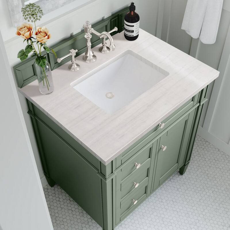James Martin Vanities 655-V30-3AF Brittany 30" Single Basin Poplar
