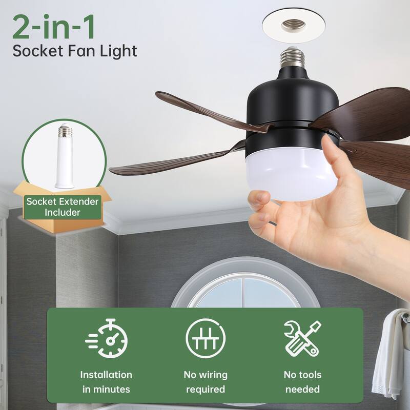 Modern Fan Light with Lighting Mode and Remote Control, Adjustable Wind Speed for Bedroom and Lounge Area