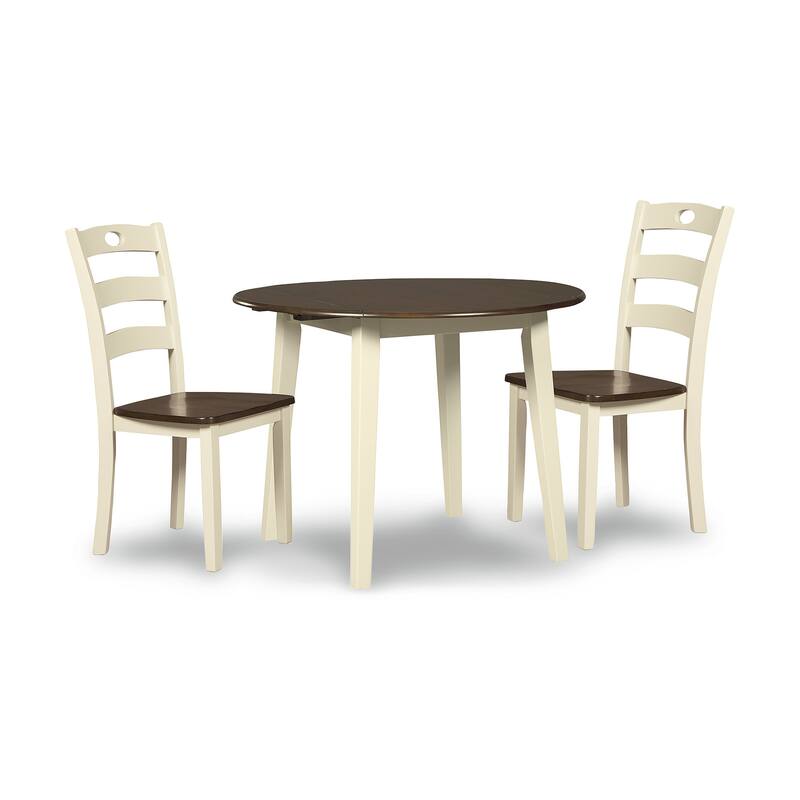 Signature Design by Ashley Woodanville Cream/Brown 3-Piece Dining Package