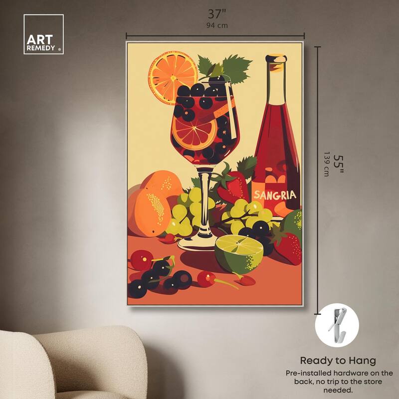 Sangria Drink Canvas by Art Remedy