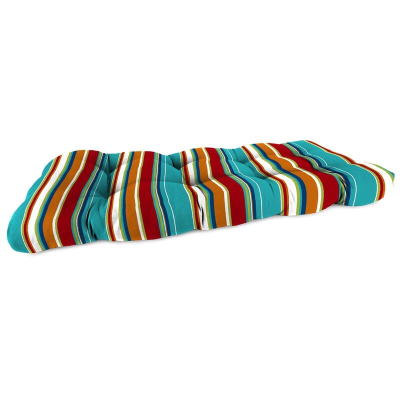 44" x 18" Contoured Outdoor Wicker Bench Cushion - 18'' L x 44'' W x 4'' H