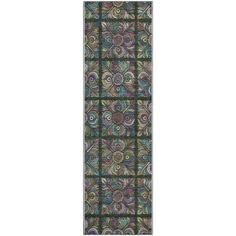 Premium Washable Super Soft Mosaic Panel Mayfield Rug