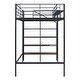 preview thumbnail 22 of 23, Twin Metal Loft Bed with Storage Ladder & Upper Grid Shelf - 250LB Capacity