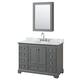 Option Dark Gray / White Carrara Marble Top / Polished