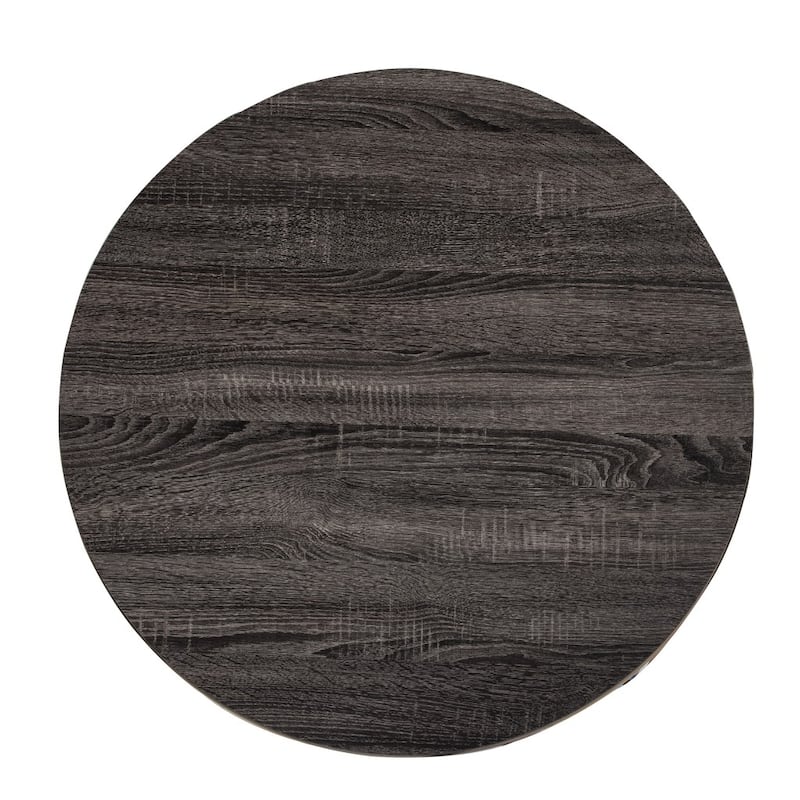 Modern Coffee Table Set of 3 Nesting Tables Wood and Metal Round Design - 32" x 32" x 18"