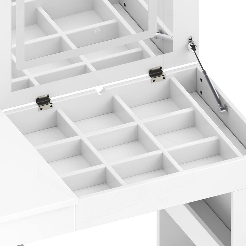 Versatile Vanity Desk with Mirror and Abundant Storage for Bedroom