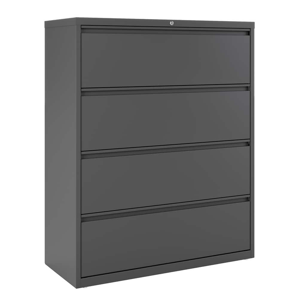 8000 Series 42" Wide 4-Drawer Lateral File Cabinet, Light Gray
