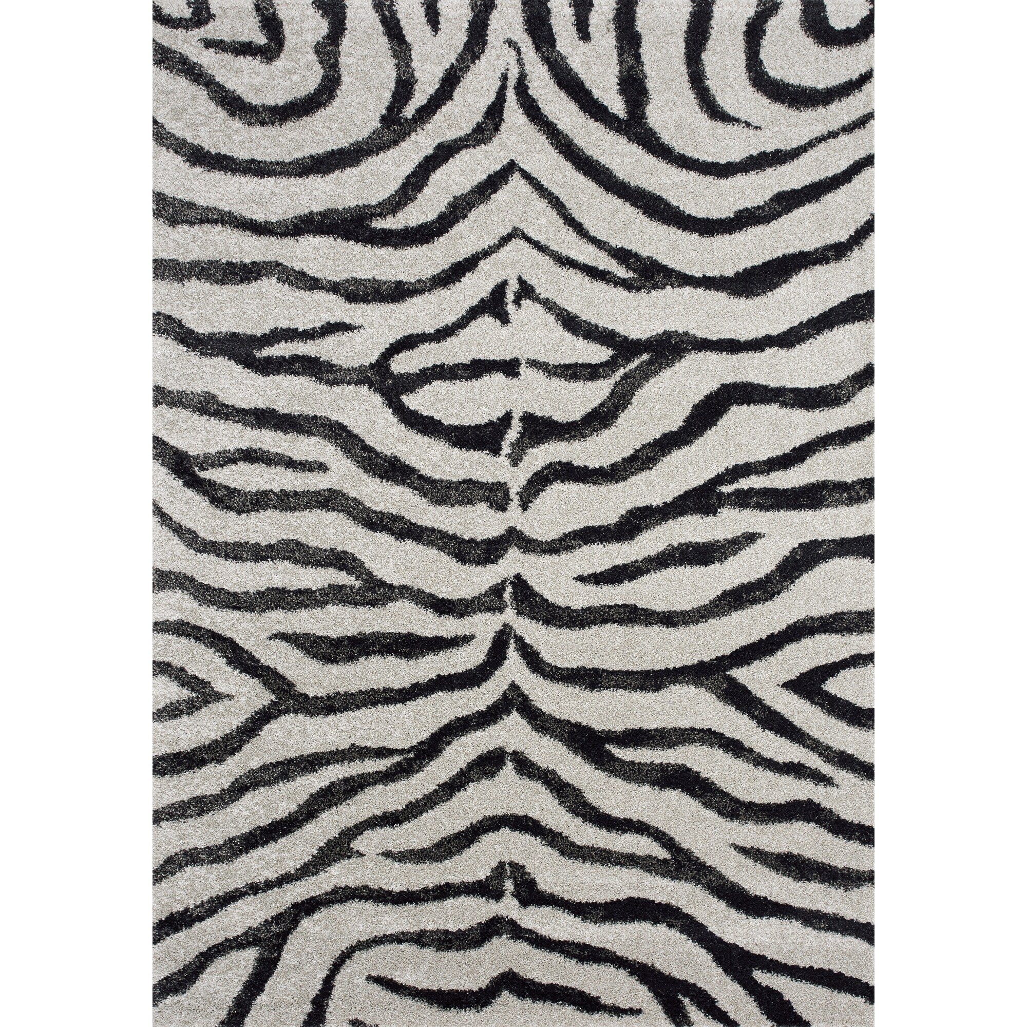 Shop Sooth Grey Black Zebra Print Rug Overstock 31319391