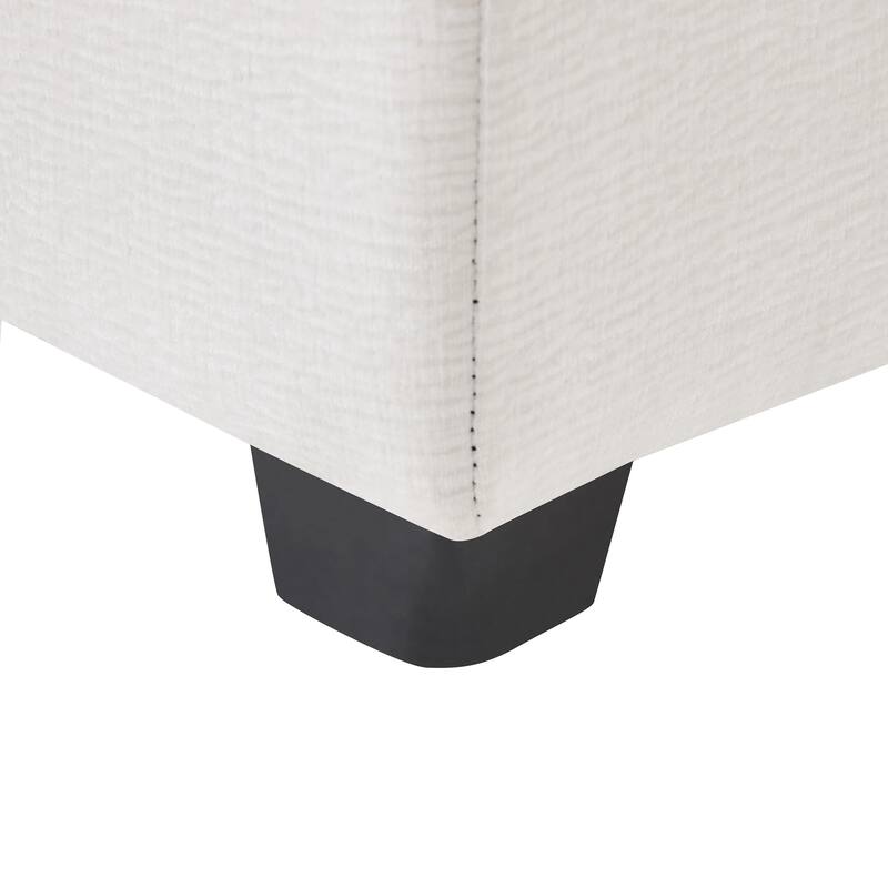 30x30x36" White Chenille Corner Module, 48 lbs, Spacious, High - Quality, Pure Foam Cushions, Flexible Combo
