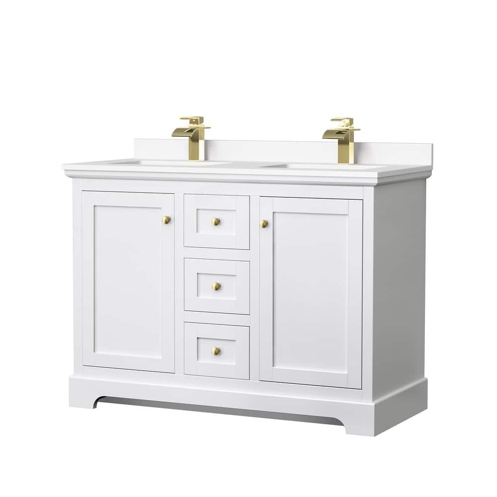 Wyndham Collection Avery 48" Free Standing Double Basin Vanity Set