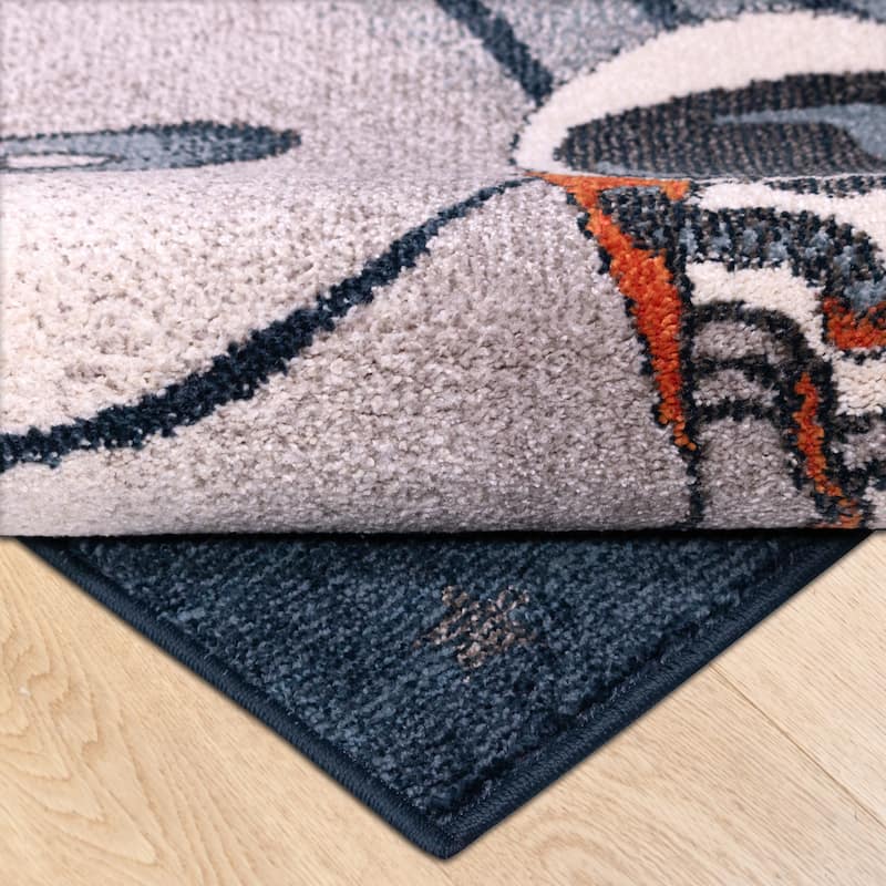 Orian Rugs Playroom Galaxy Grey Stain Resistant Kids Area Rug