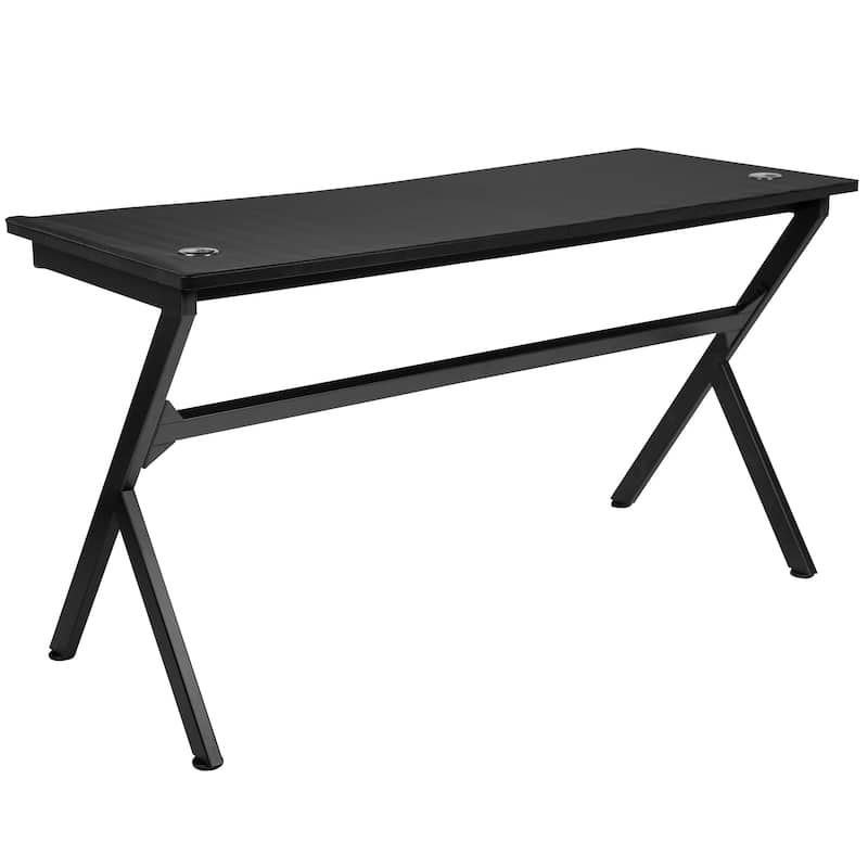 55" Computer Gaming Desk - Headphone Holder - Cable Management - Mouse Pad