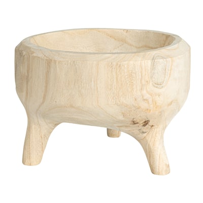 Paulownia Footed Wood Bowl