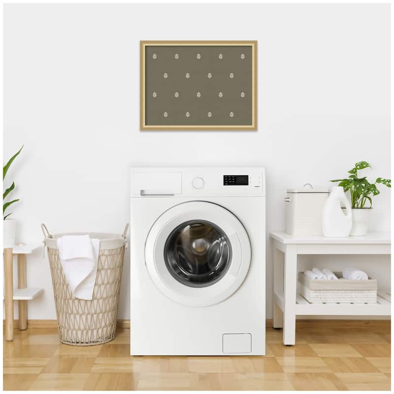 Kate and Laurel Pinboard Green Botanical Block Print