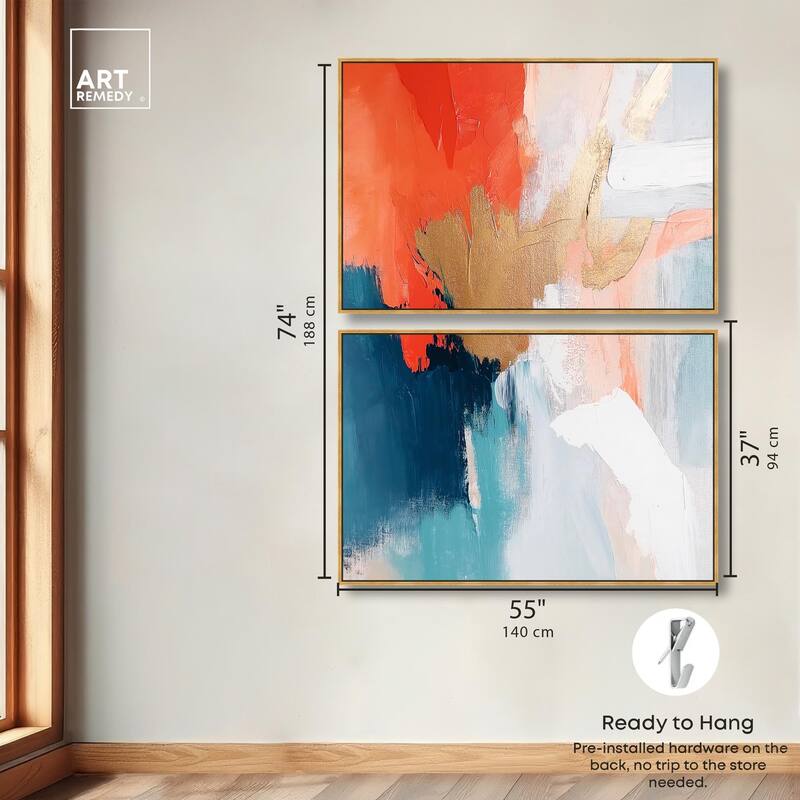 Orange Infusion I Canvas Set of 2 by Art Remedy