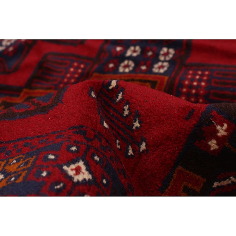 ECARPETGALLERY Hand-knotted Teimani Red Wool Rug - 6'1 x 9'1