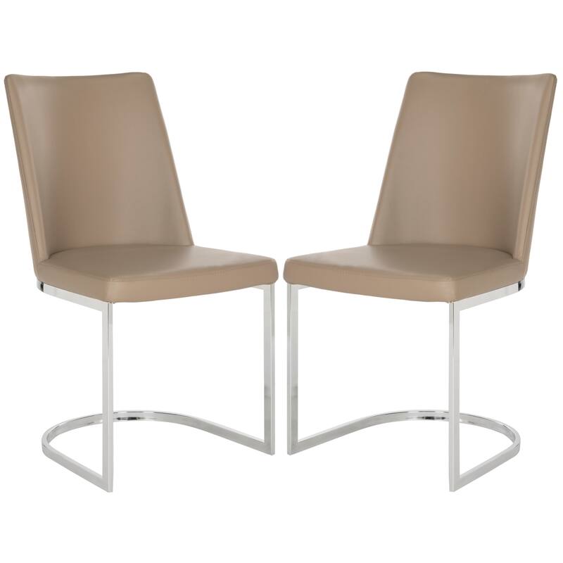 SAFAVIEH Felipa Mid-Century Modern White Dining Chair (Set of 2) - 18.5" x 22.3" x 33.5" - 19Wx22Dx34H