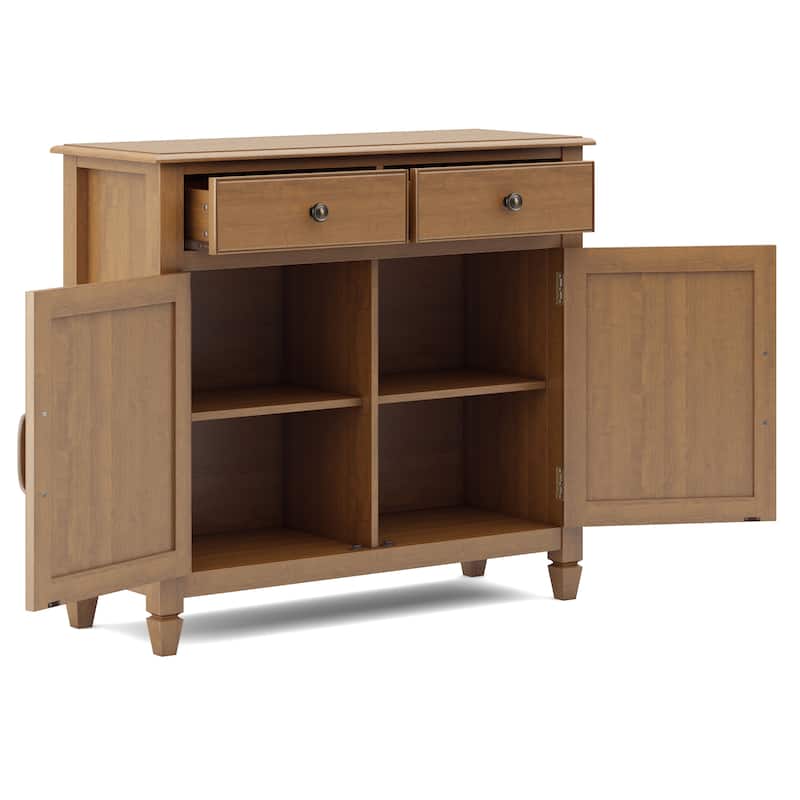 WYNDENHALL Hampshire 40" Wide Solid Wood Traditional Entryway Storage Cabinet - 40"w x 15"d x 36" h