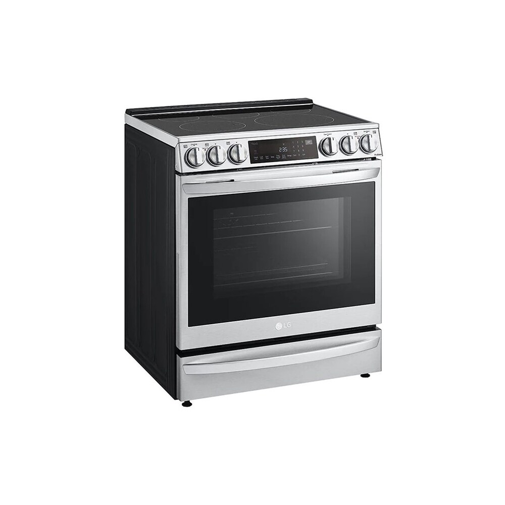 Samsung 6.3 Cu. ft. Smart Freestanding Electric Range with No-Preheat Air Fry & Convection in Black Stainless Steel