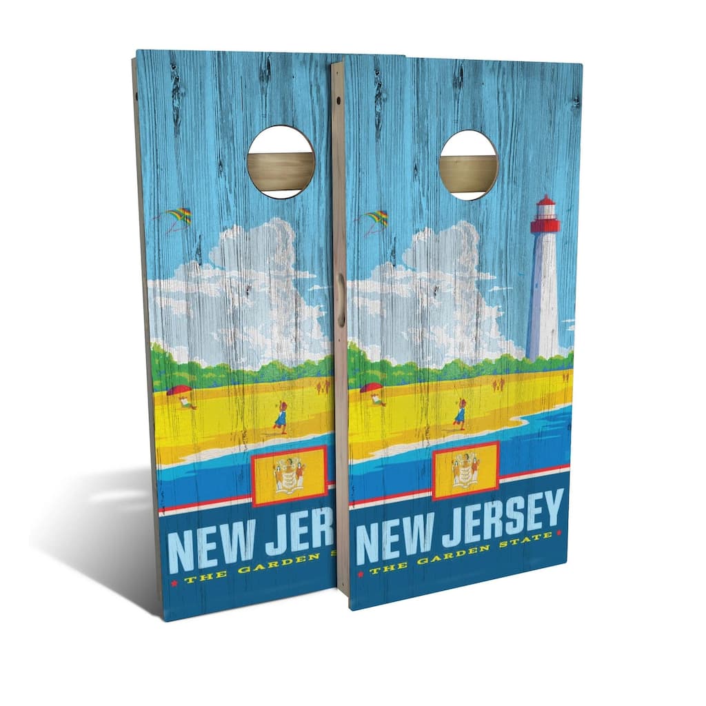 New Jersey State Pride Outdoor Cornhole Board Set