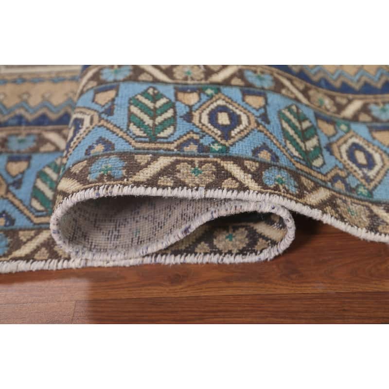 Bakhtiari Persian Vintage Area Rug Hand-Knotted Geometric Wool Carpet - 4'7"x 6'6"