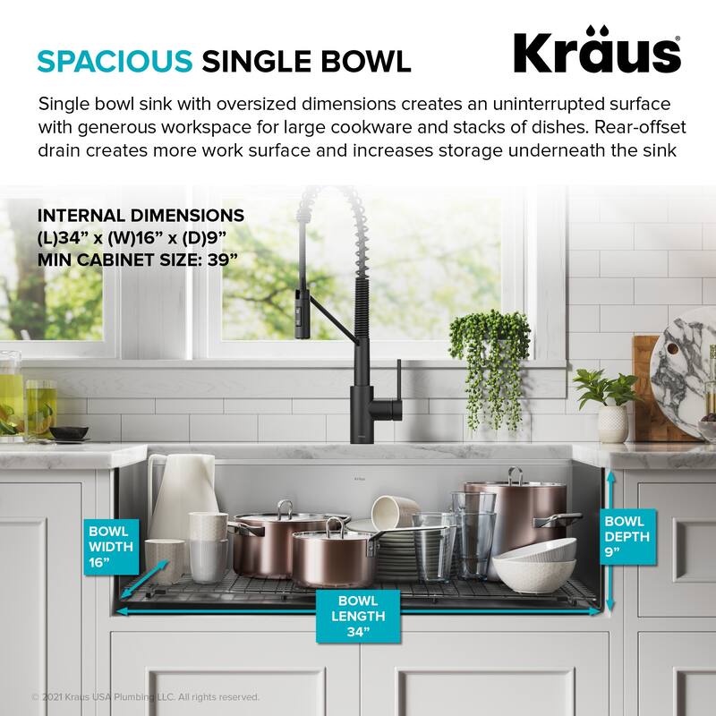KRAUS Kore Workstation Undermount Stainless Steel Kitchen Sink